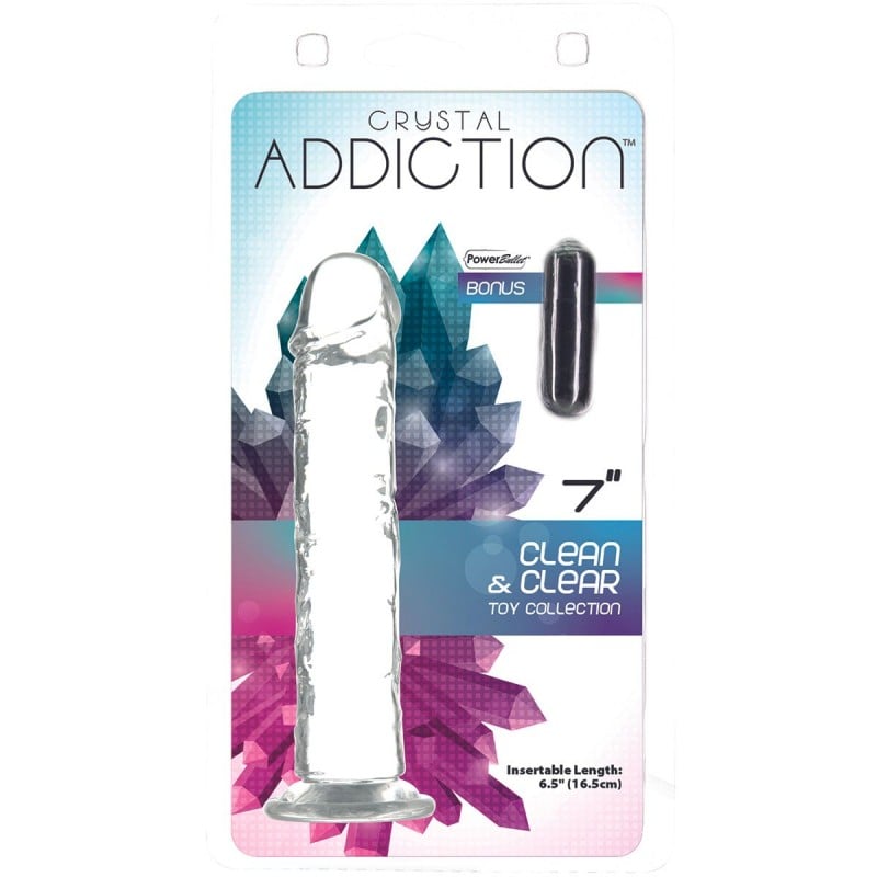 Crystal Addiction - Dildo Transparente 18 cm❤️Addiction