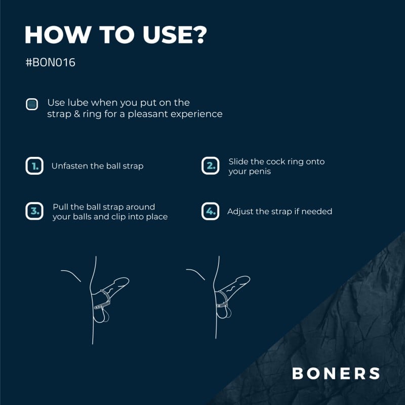 Boners コック&ボールストラップ L ❤️Boners Boners コック&ボールストラップ L ❤️Boners