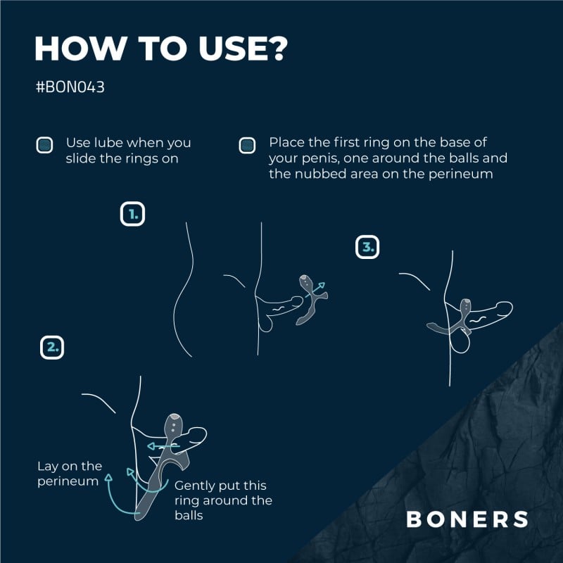 Boners トリプルコックリング ブルー ❤️Boners Boners トリプルコックリング ブルー ❤️Boners