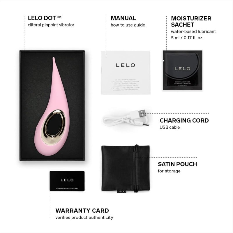 LELO - Dot External Clitoral Pinpoint Vibrator Pink❤️Lelo