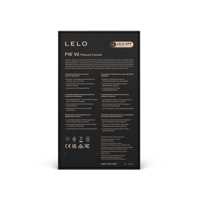 LELO - F1S V2 App-gesteuerter Masturbator Schwarz/Rot❤️Lelo