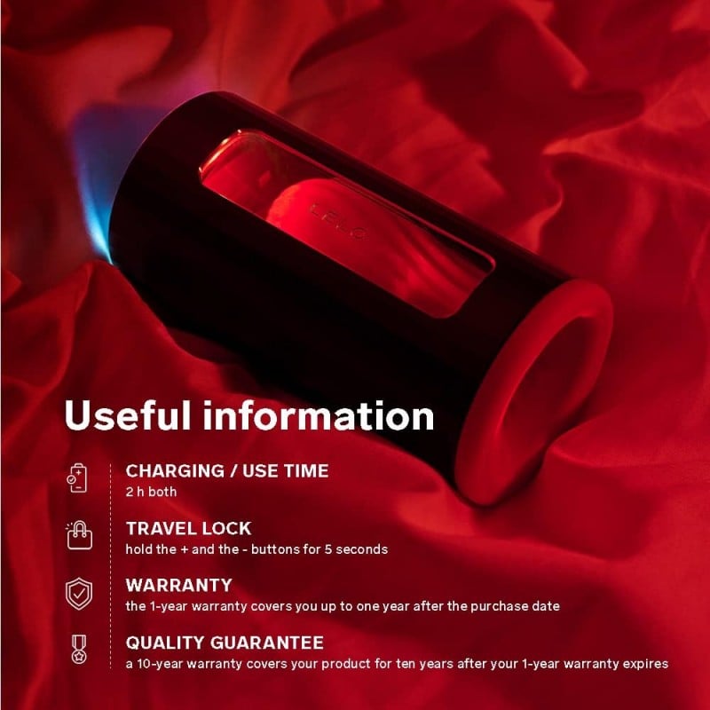LELO - F1S V2 App-gesteuerter Masturbator Schwarz/Rot❤️Lelo
