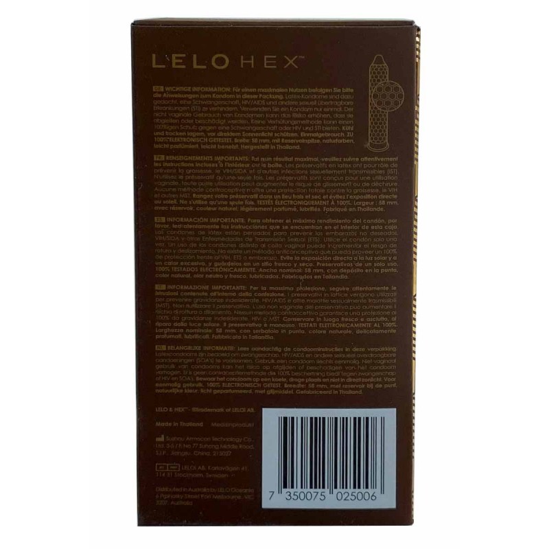 Revolutionary CondomsLelo HEX Respect XL 12pcs Extra Size❤️Lelo