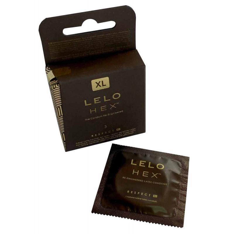 Revolutionary Condoms Lelo HEX Respect XL 3pcs Extra Size❤️Lelo