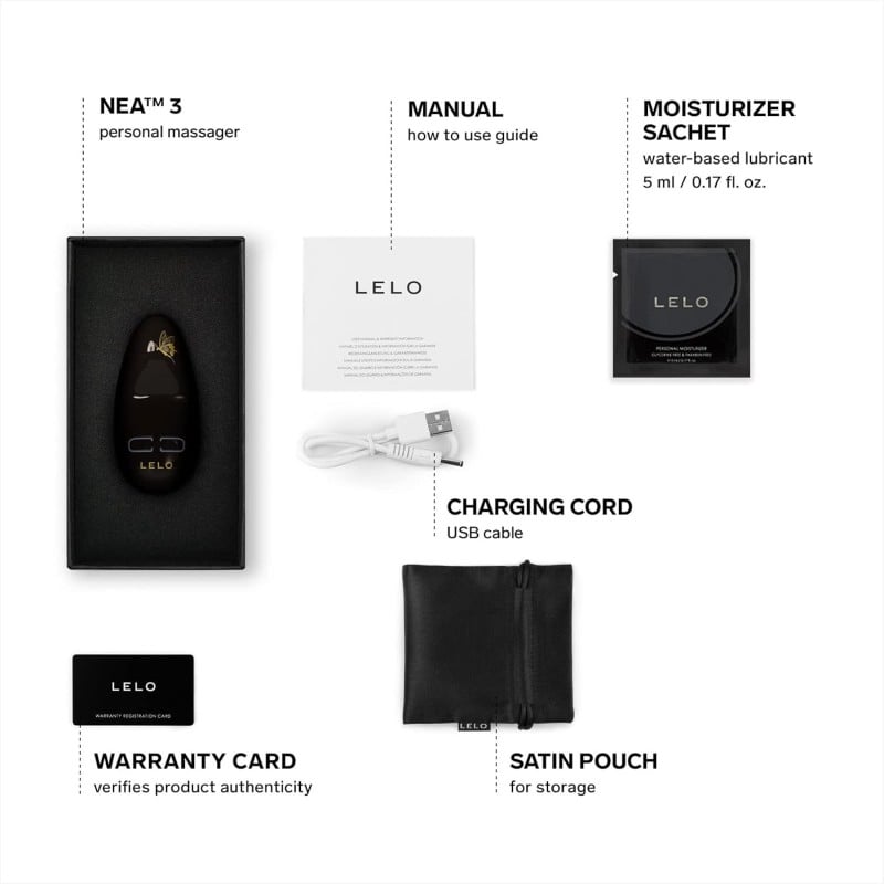 Clitoral Vibrator LELO - Nea 3 Pitch Black❤️Lelo