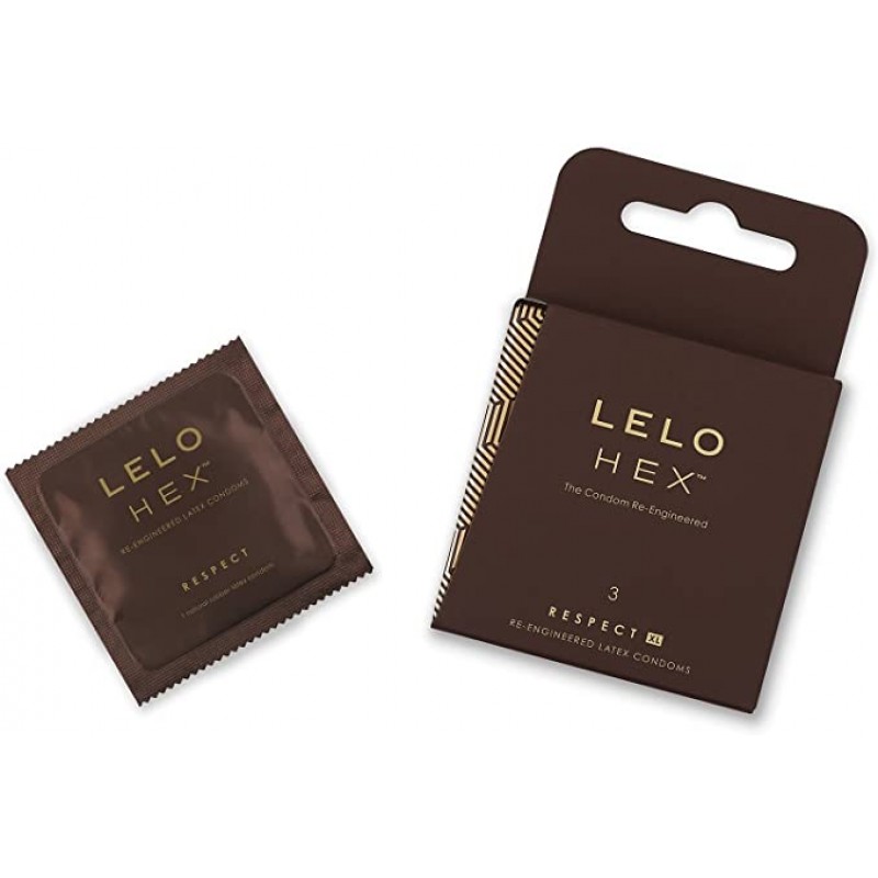 Revolutionary Condoms Lelo HEX Respect XL 3pcs Extra Size❤️Lelo