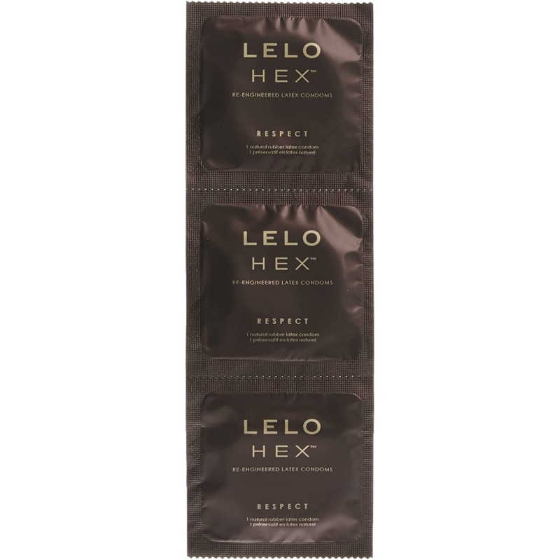 Revolutionary Condoms Lelo HEX Respect XL 3pcs Extra Size❤️Lelo
