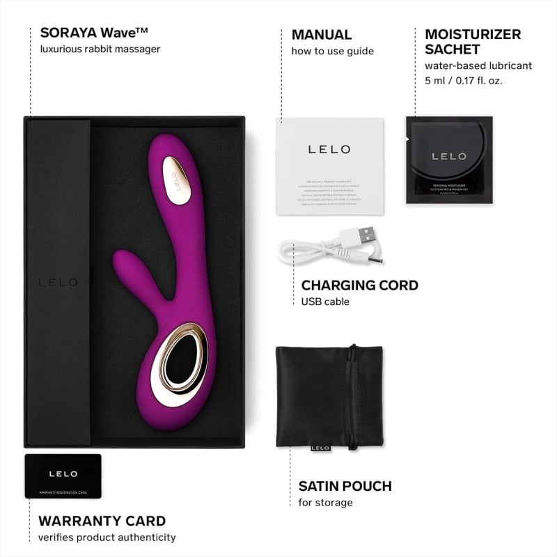 LELO - Soraya Wave Rabbit Vibratör Deep Rose ❤️Lelo