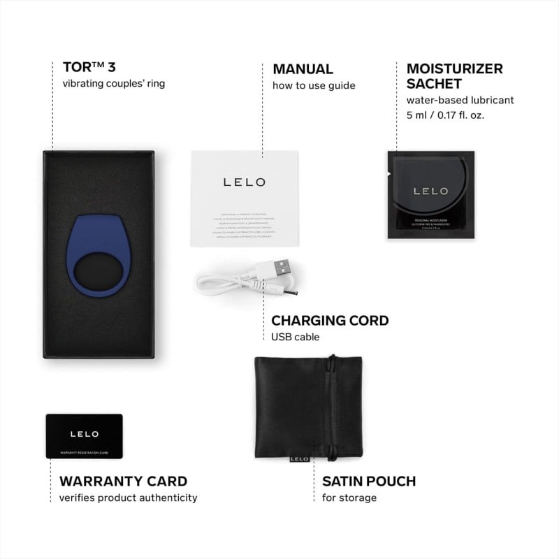 LELO - Tor 3 Penis Halkası Base Mavi ❤️Lelo