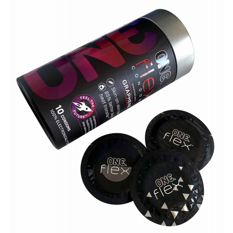 ONE Flex Ultra-Thin Latex Condoms with Graphene Enhancement, 10 Pack❤️ONE
