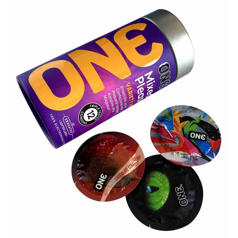 ONE Mixed Pleasures Condom Variety Pack - 12 Count❤️ONE