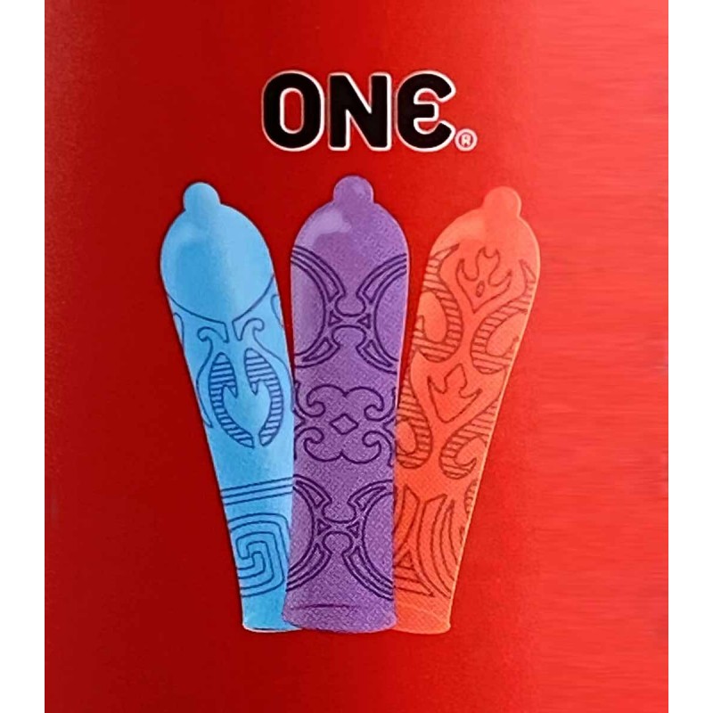 Préservatifs Texturés ONE Tattoo Touch 12 unités design tatouage❤️ONE