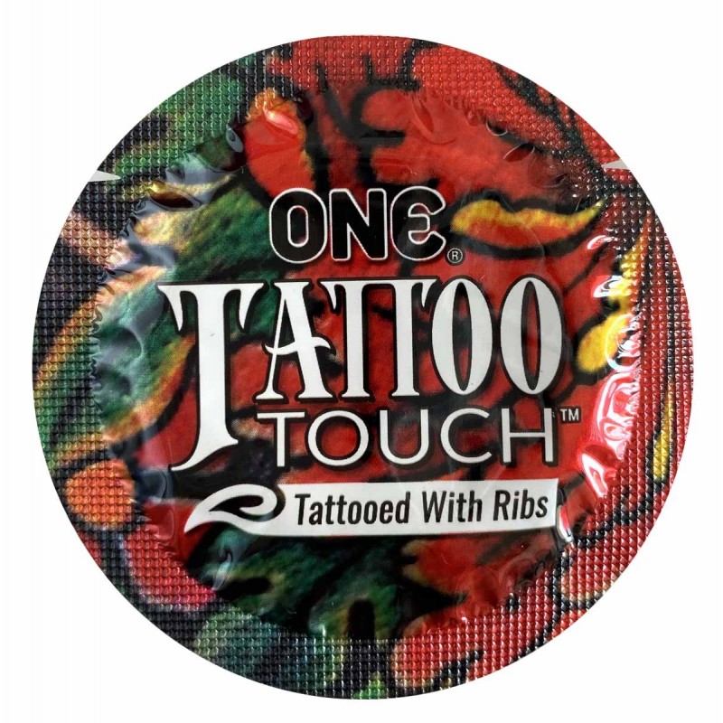 Préservatifs Texturés ONE Tattoo Touch 12 unités design tatouage❤️ONE