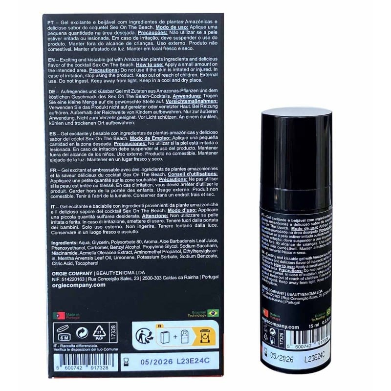 Orgie DualVibe! Kissable Liquid Vibrator 15ml Sex on the Beach Flavor❤️Orgie