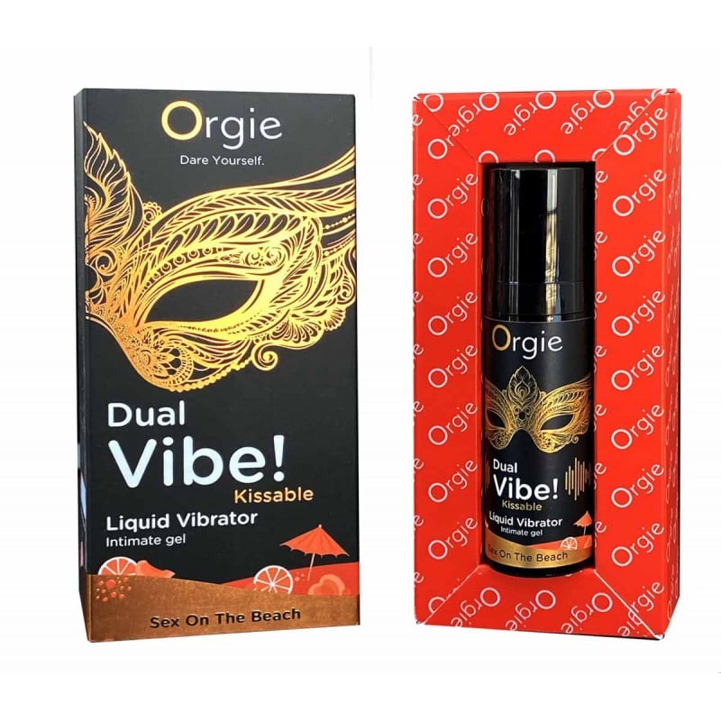 Orgie DualVibe! Kissable Liquid Vibrator 15ml Sex on the Beach Flavor❤️Orgie