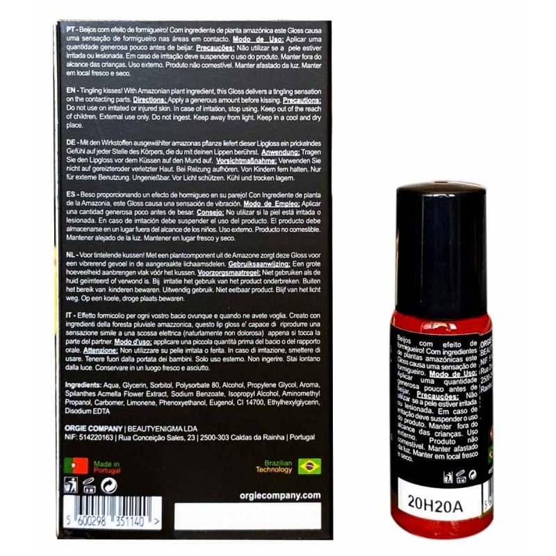 Orgie Electric Fellatio Vibrating Lip Gloss 10ml❤️Orgie