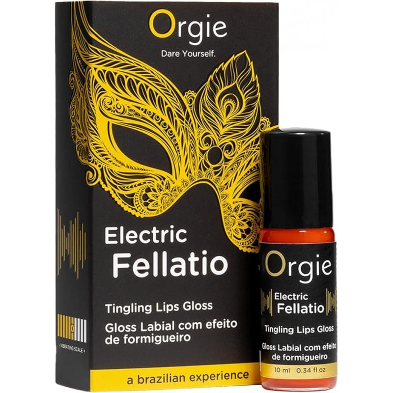 Orgie Electric Fellatio Vibrating Lip Gloss 10ml❤️Orgie
