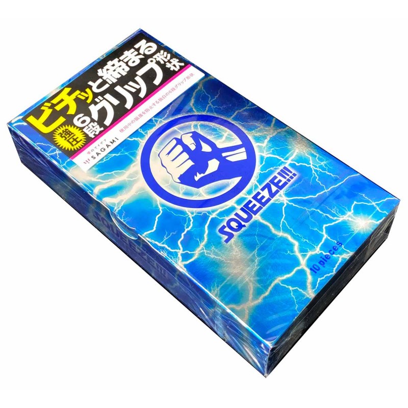 SAGAMI Squeeze Condoms 10 Pack – 6 Pleasure Fit Zones❤️Sagami Original