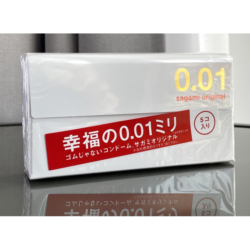 SAGAMI Original 0.01 Ultra-Thin Polyurethane Condoms (5 Pack)❤️Sagami Original