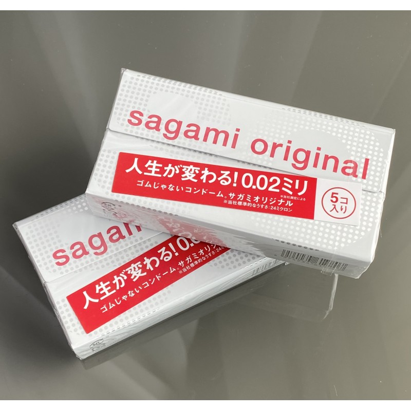 SAGAMI Original 0.02 Polyurethane Condoms (5 Pack)❤️Sagami Original