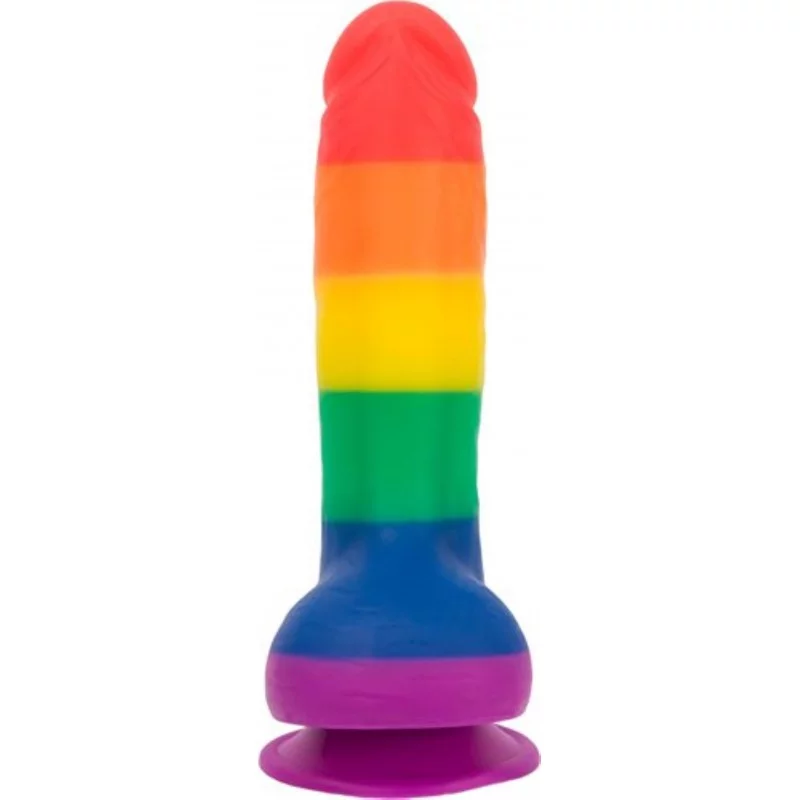 Addiction - Dildo de Silicón Arcoíris Justin 19 cm❤️Addiction