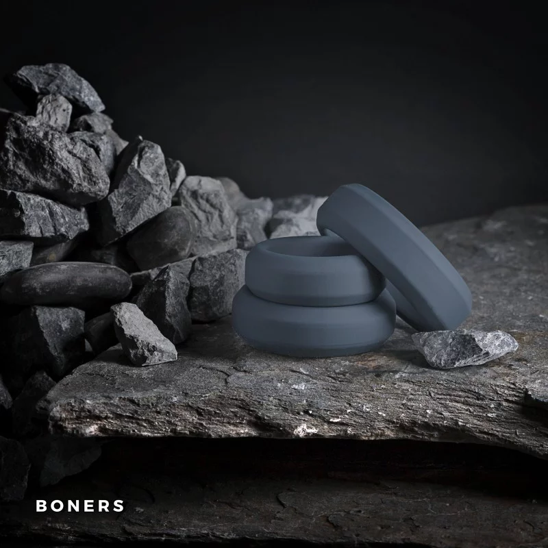 Boners 3 Pack Flat Cock Rings ❤️Boners