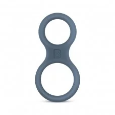 Boners Silicone Cock Ring and Ball Stretcher - Grey