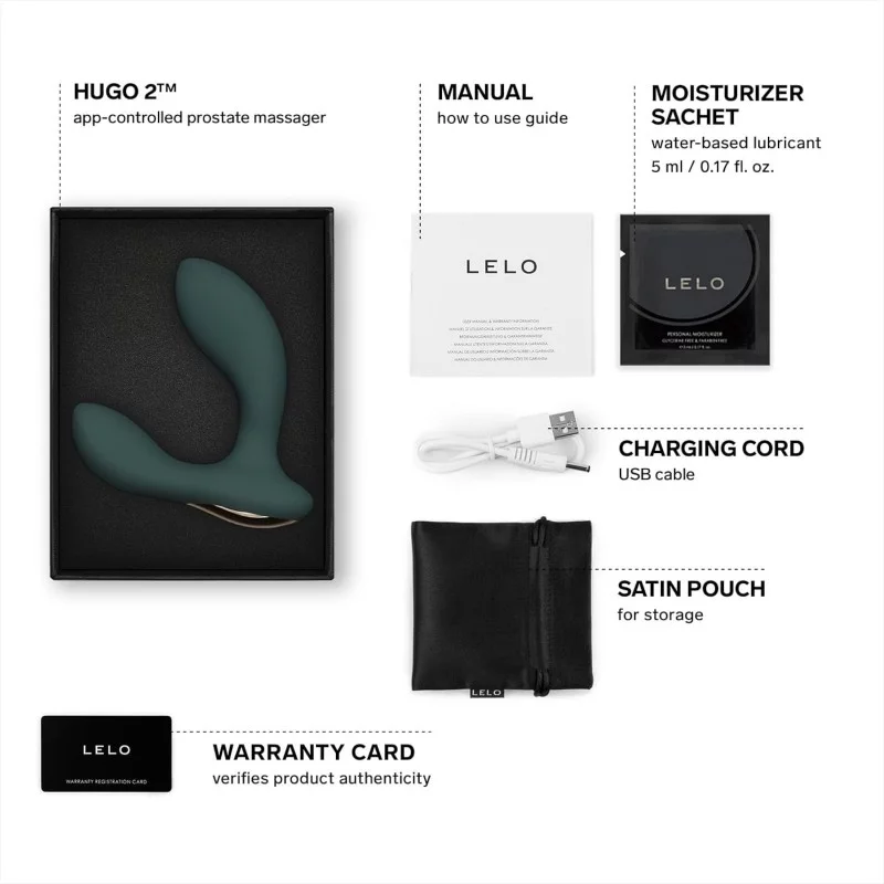 LELO - Hugo 2 App-Controlled Prostate Massager Green ❤️Lelo