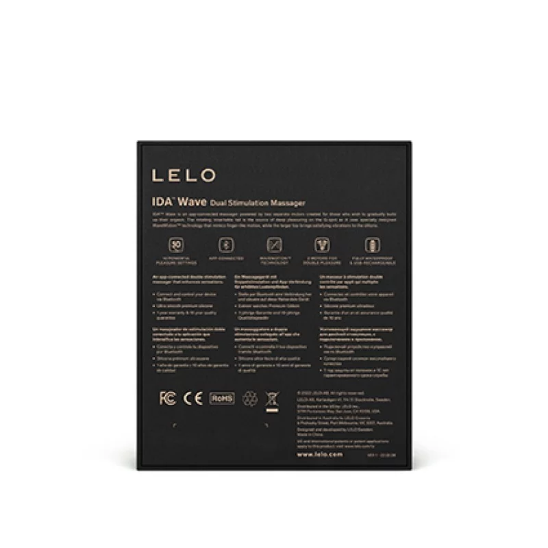 LELO - Ida Wave Dobbel Stimuleringsmassasjer Svart❤️Lelo❤️NO
