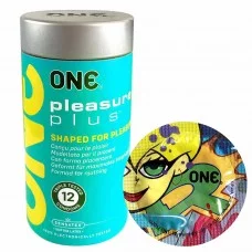 واقيات ONE Pleasure Plus 12 قطعة لتحفيز مزدوج