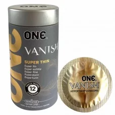 واقيات ONE Vanish فائقة النحافة 12 قطعة مع زيوت تشحيم ممتازة
