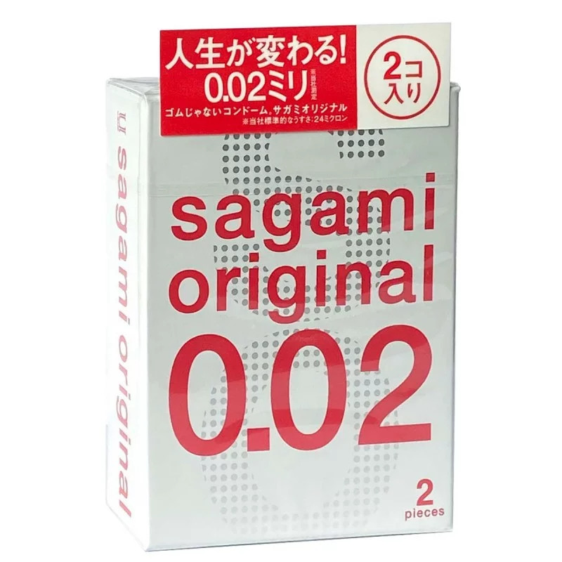 SAGAMI Original 0.02 Polyurethane Condoms (2 Pack) ❤️Sagami Original
