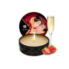 Shunga Romance Massage Candle Strawberry Champagne 30ml