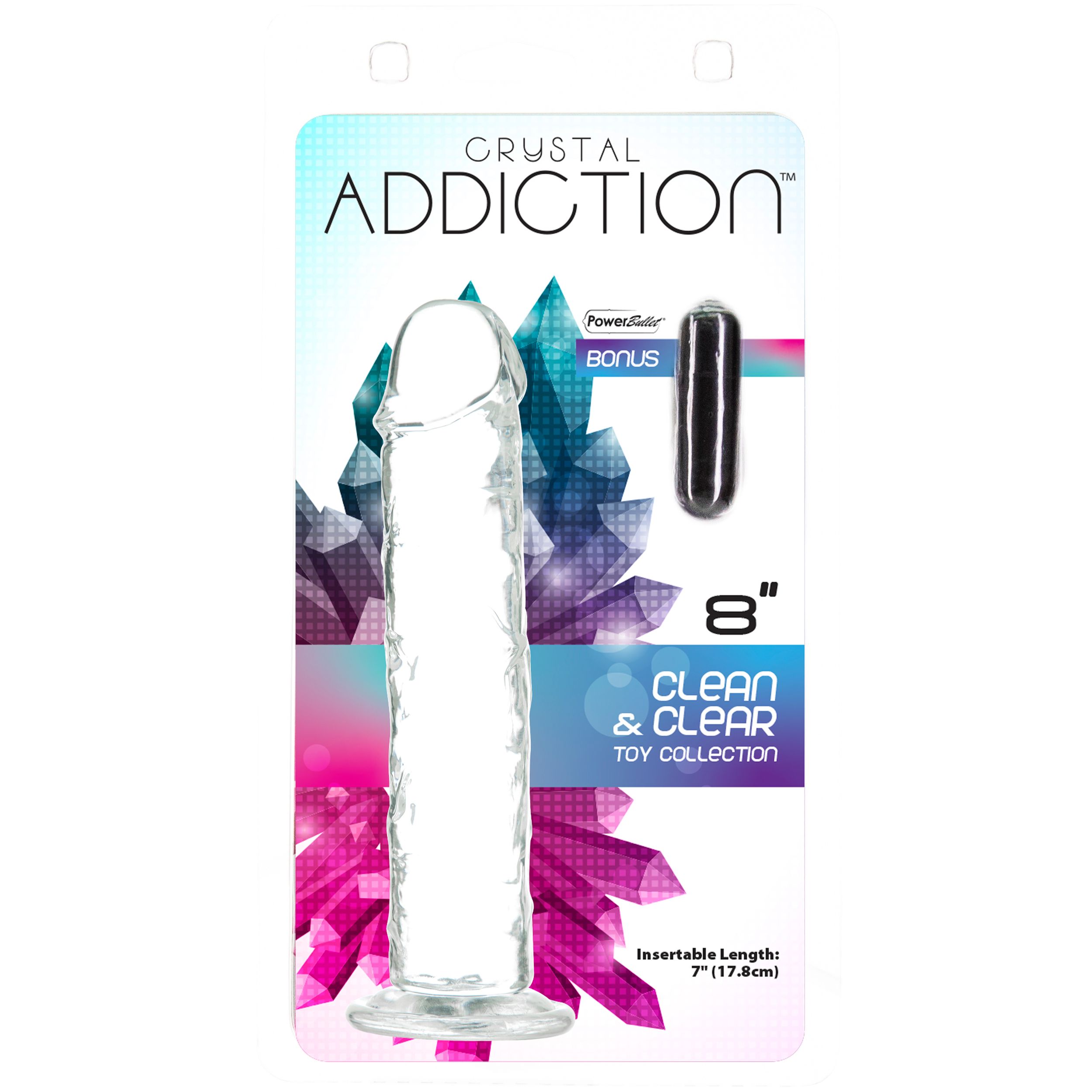 Crystal Addiction - Clear Realistic Dildo - 8 Inch ❤️Addiction
