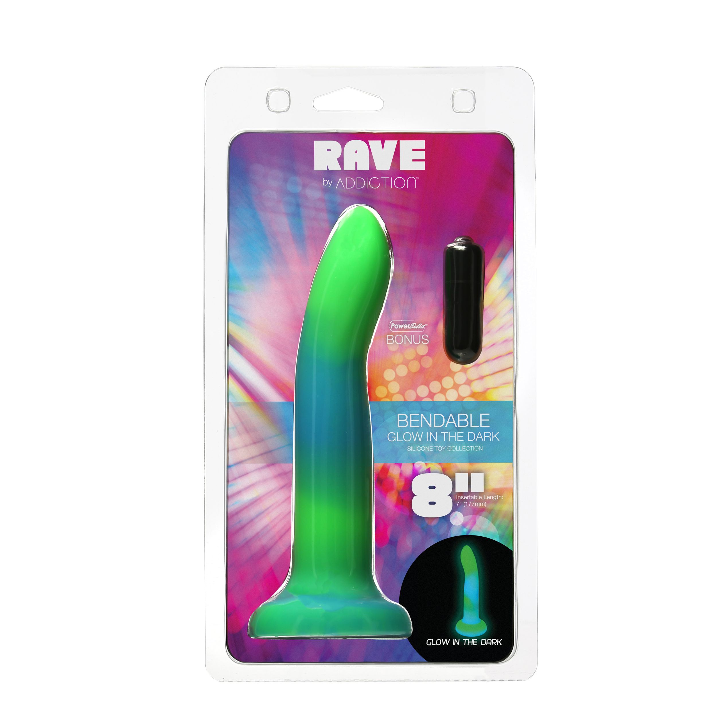 Addiction - Rave Realistic Silicone Dildo Blue/Green ❤️Addiction