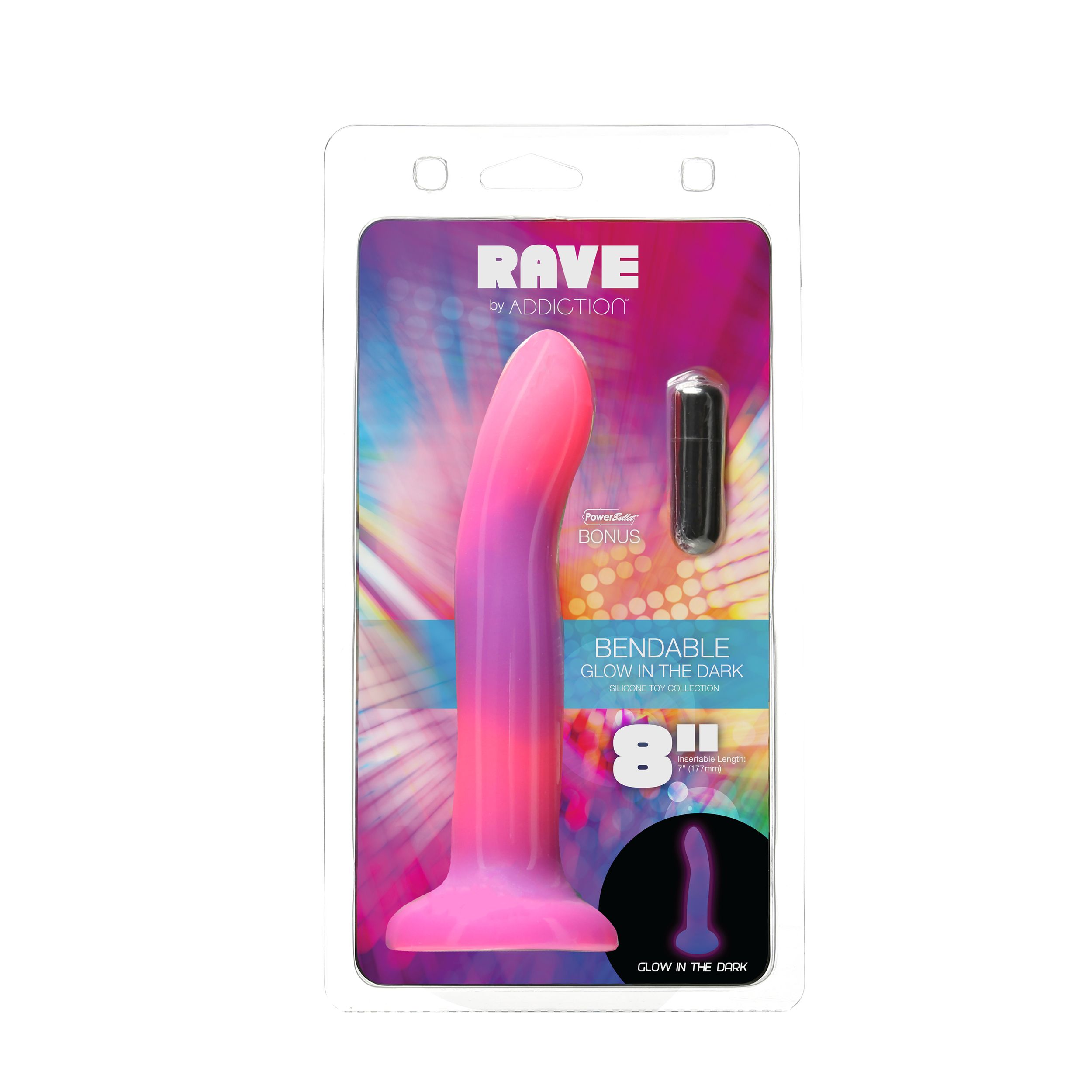 Addiction Rave Realistic Dildo Pink/Purple ❤️Addiction