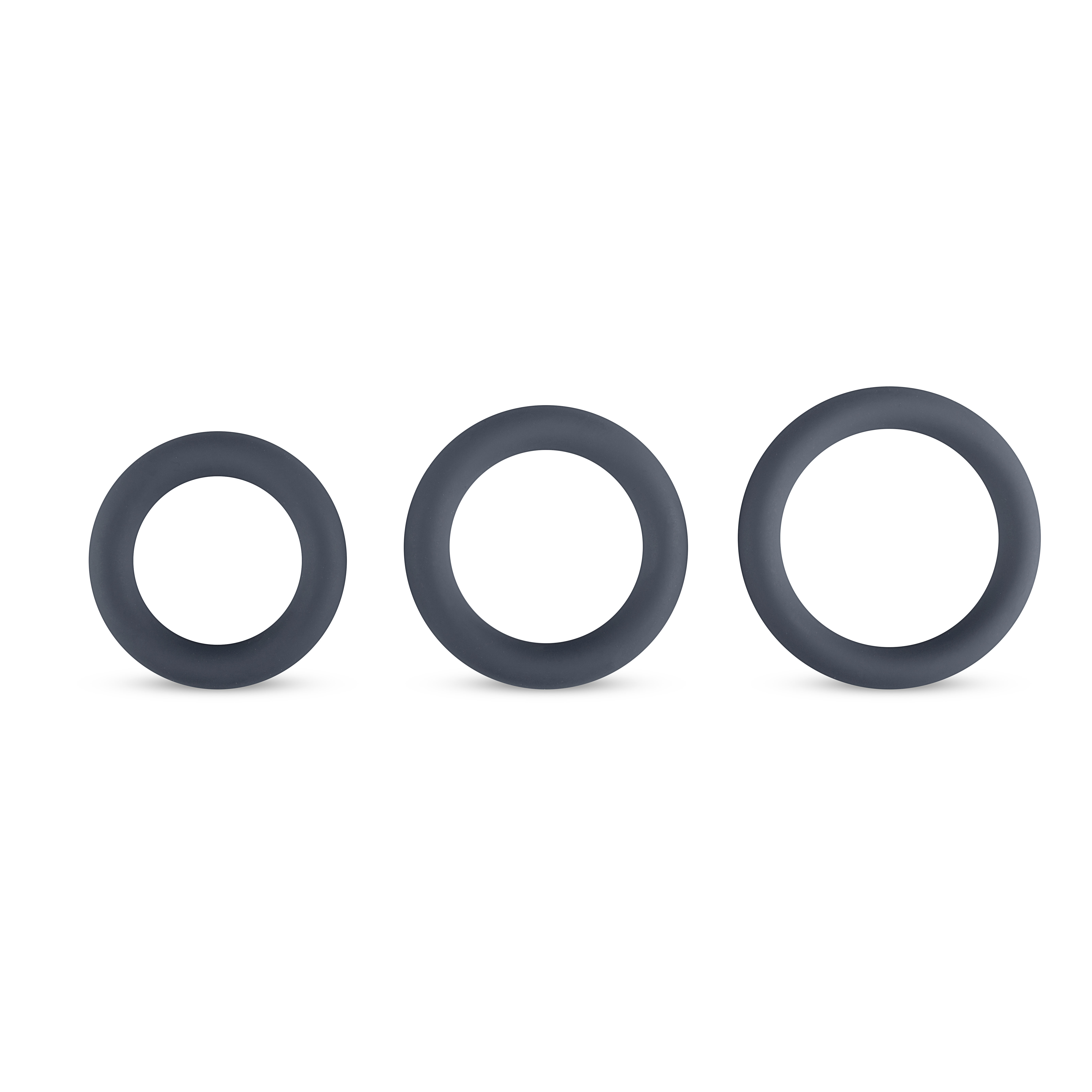 Boners 3-Piece Cock Ring Set - Grey ❤️Boners