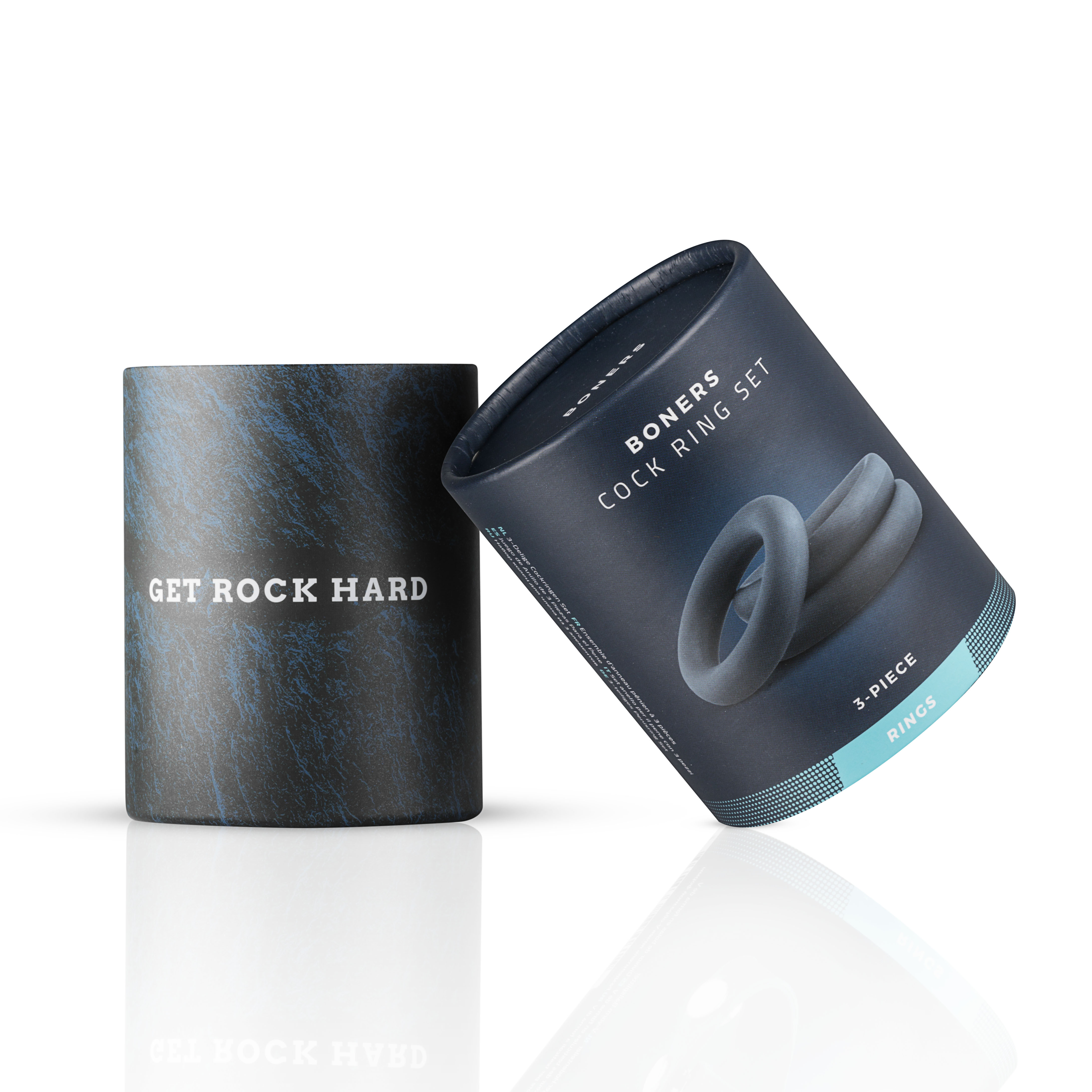 Boners 3-Piece Cock Ring Set - Grey ❤️Boners