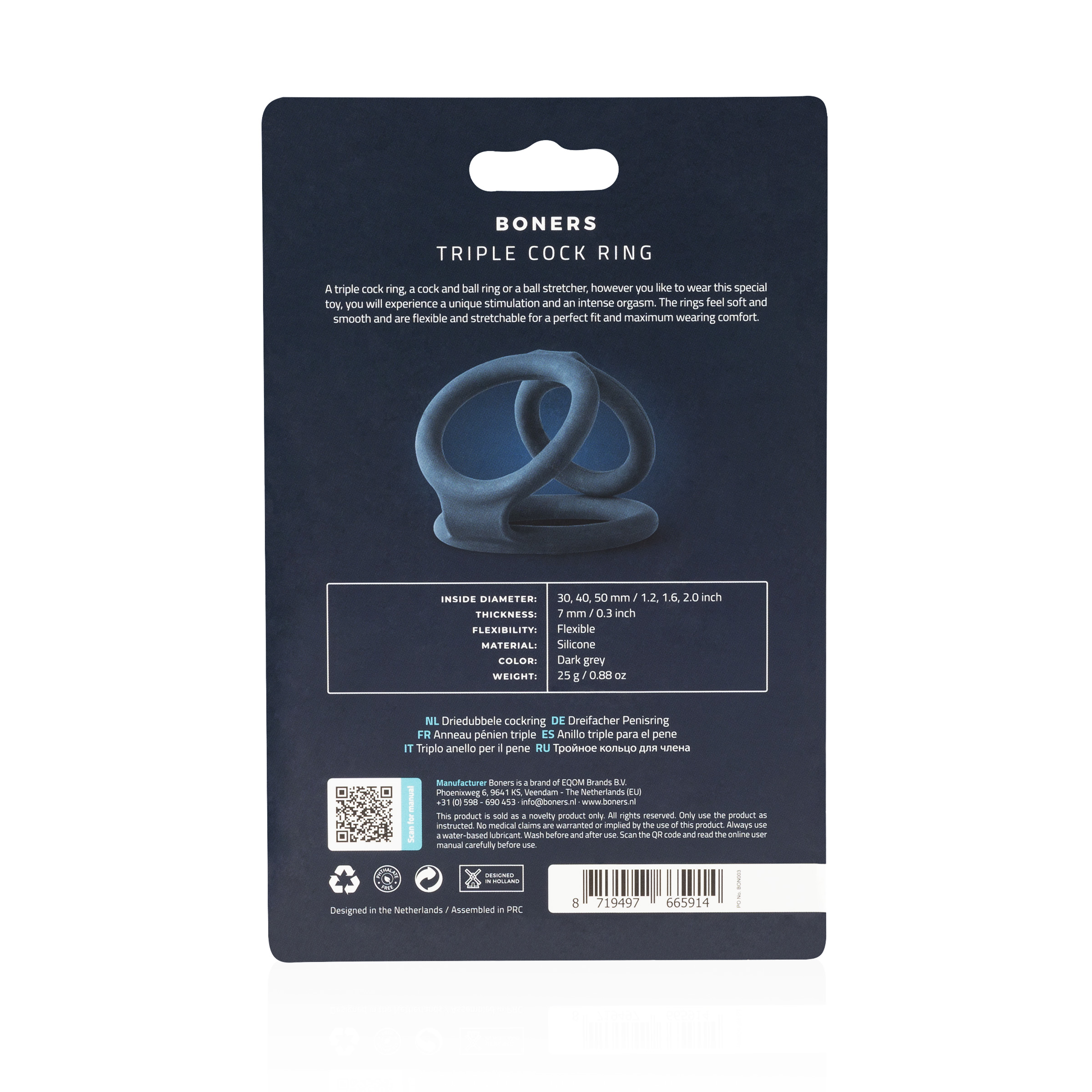 Boners Triple Cock Ring ❤️Boners