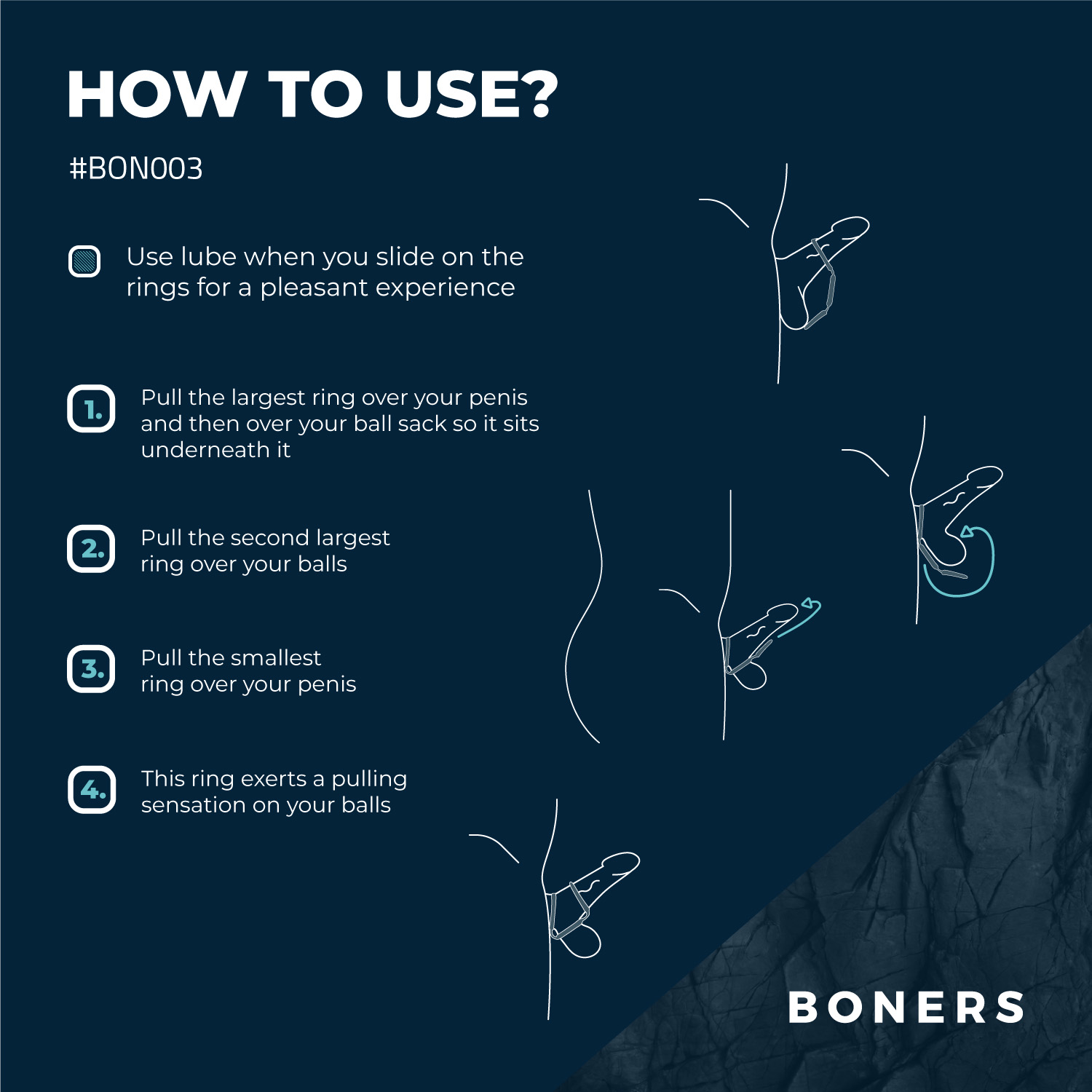 Boners Triple Cock Ring ❤️Boners