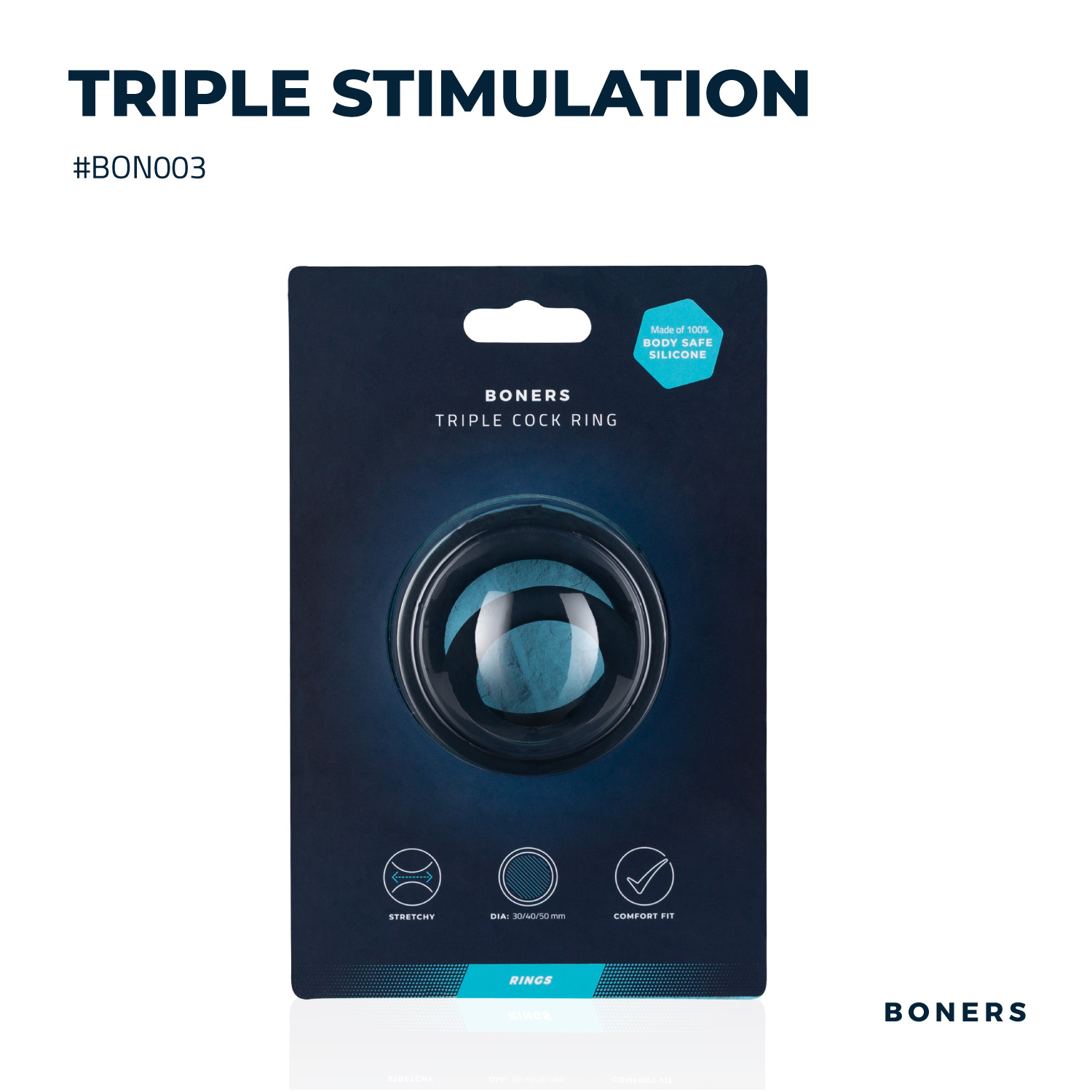 Boners Triple Cock Ring ❤️Boners