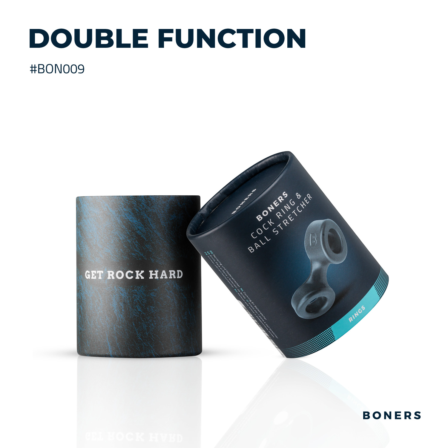 Boners Cock Ring & Ball Stretcher - Grey ❤️Boners