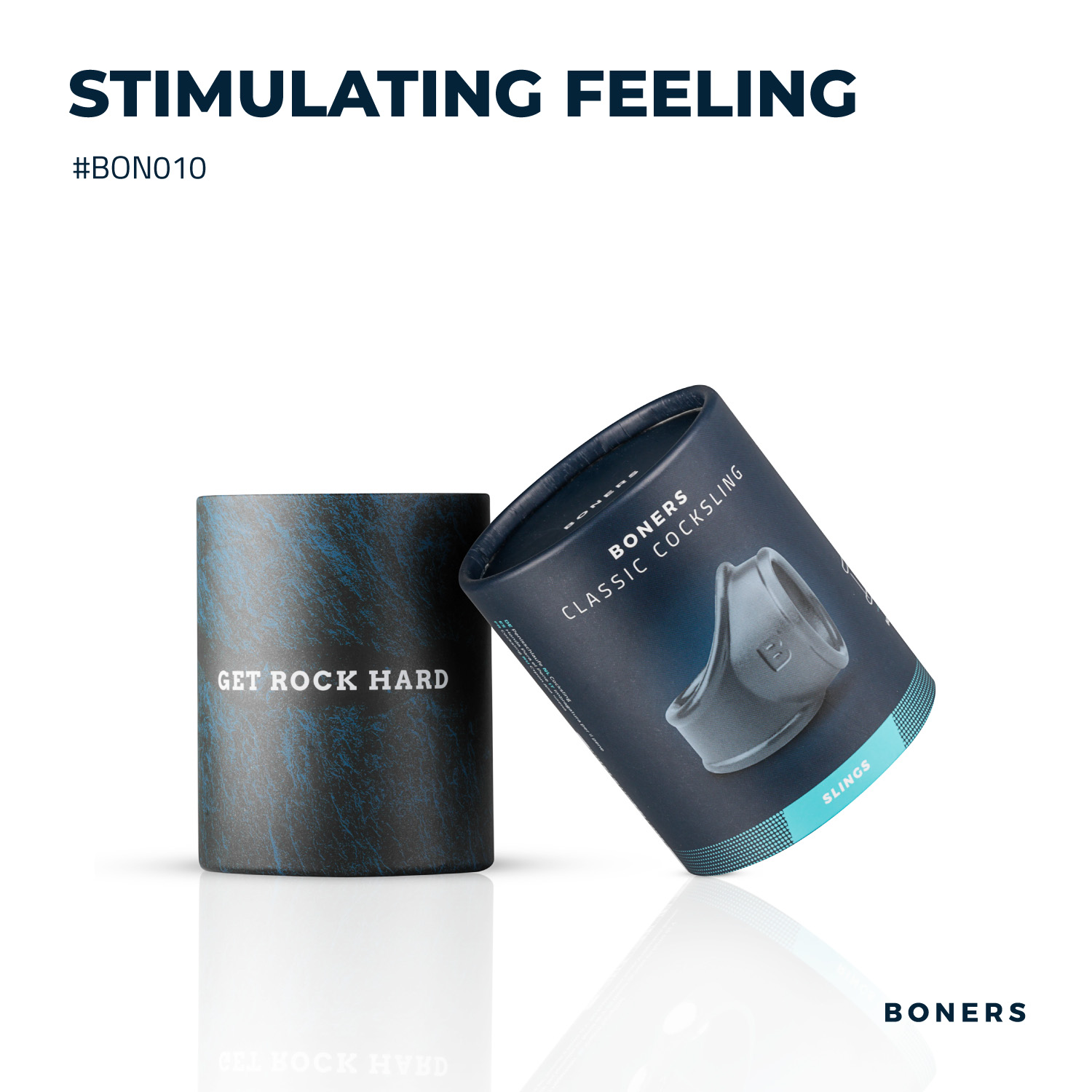 Boners Cock Ring & Ball Sling - Grey ❤️Boners