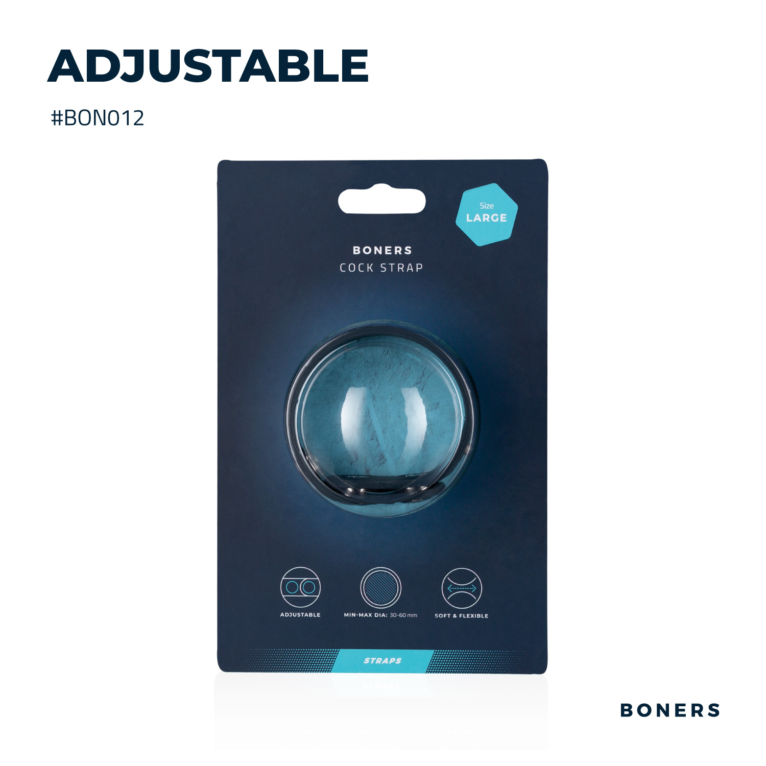 Boners Adjustable Cock Ring - Large ❤️Boners