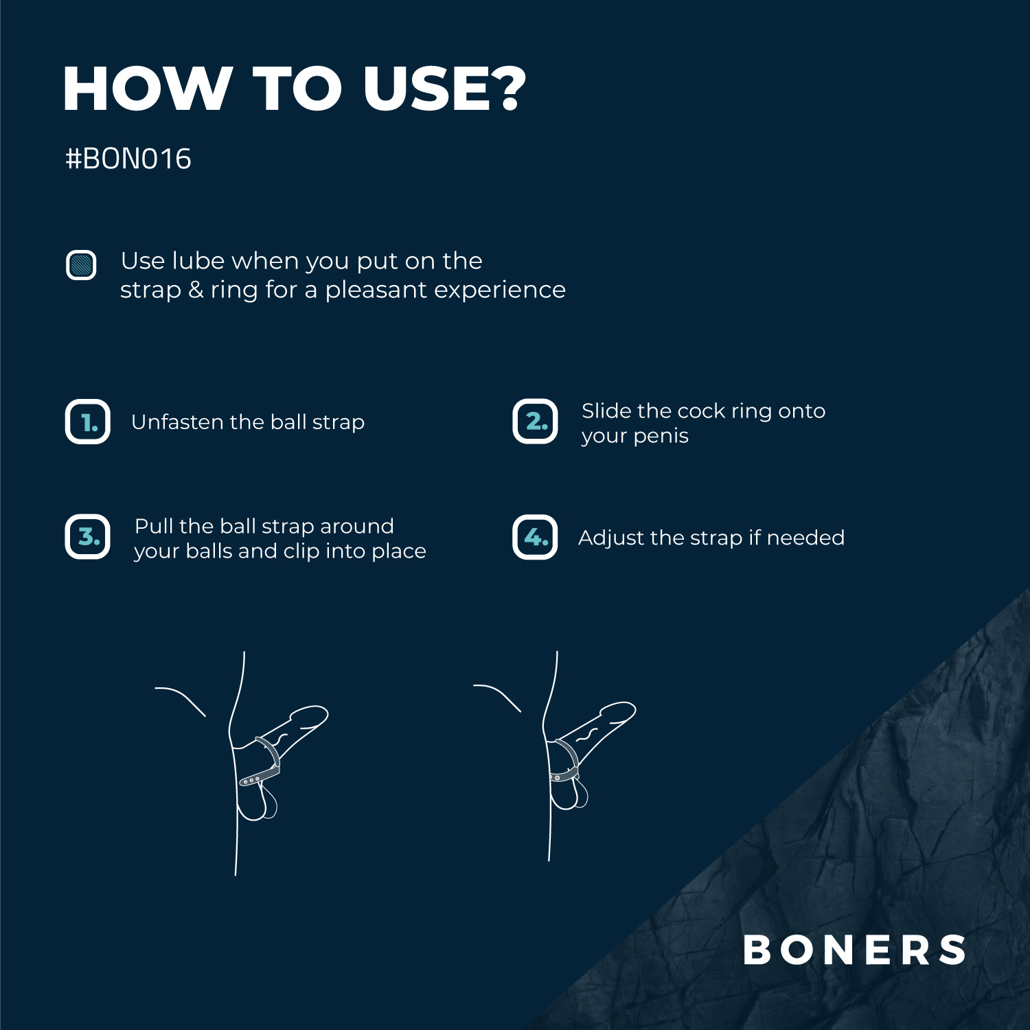 Boners Cock & Ball Strap Large ❤️Boners