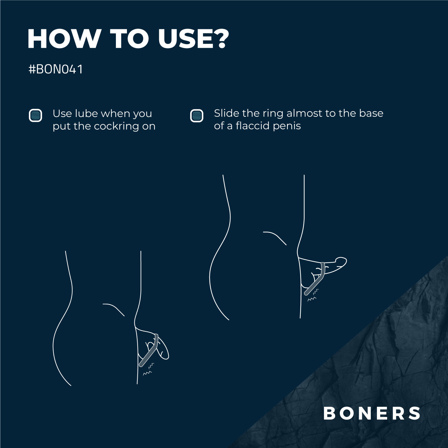 Boners Cock Ring & Ball Stimulator - Blue ❤️Boners