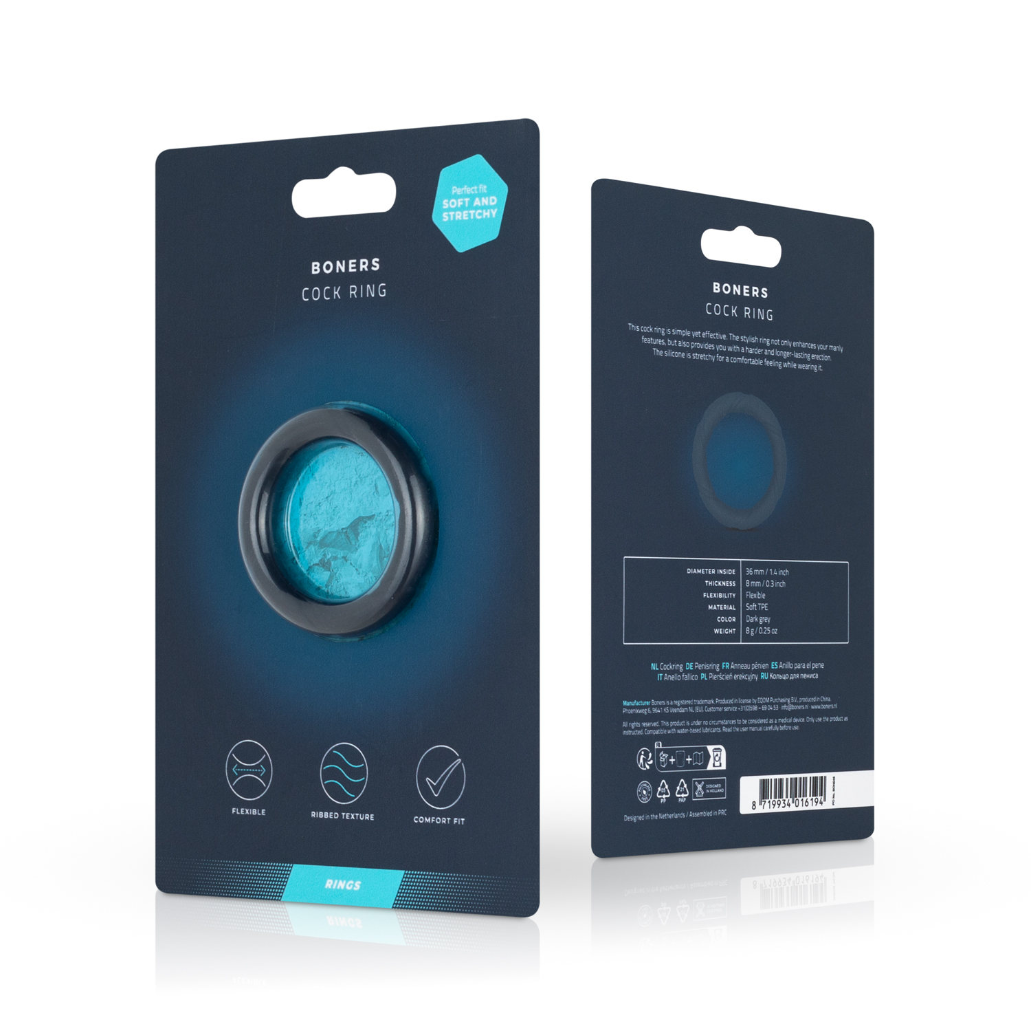 Boners Ergo Silicone Cock Ring ❤️Boners