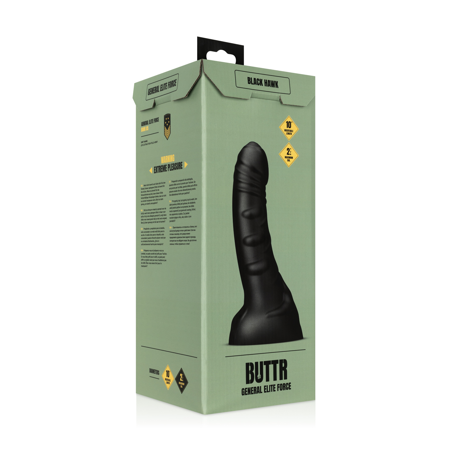 BUTTR - Black Hawk Curved Anal Dildo ❤️BUTTR
