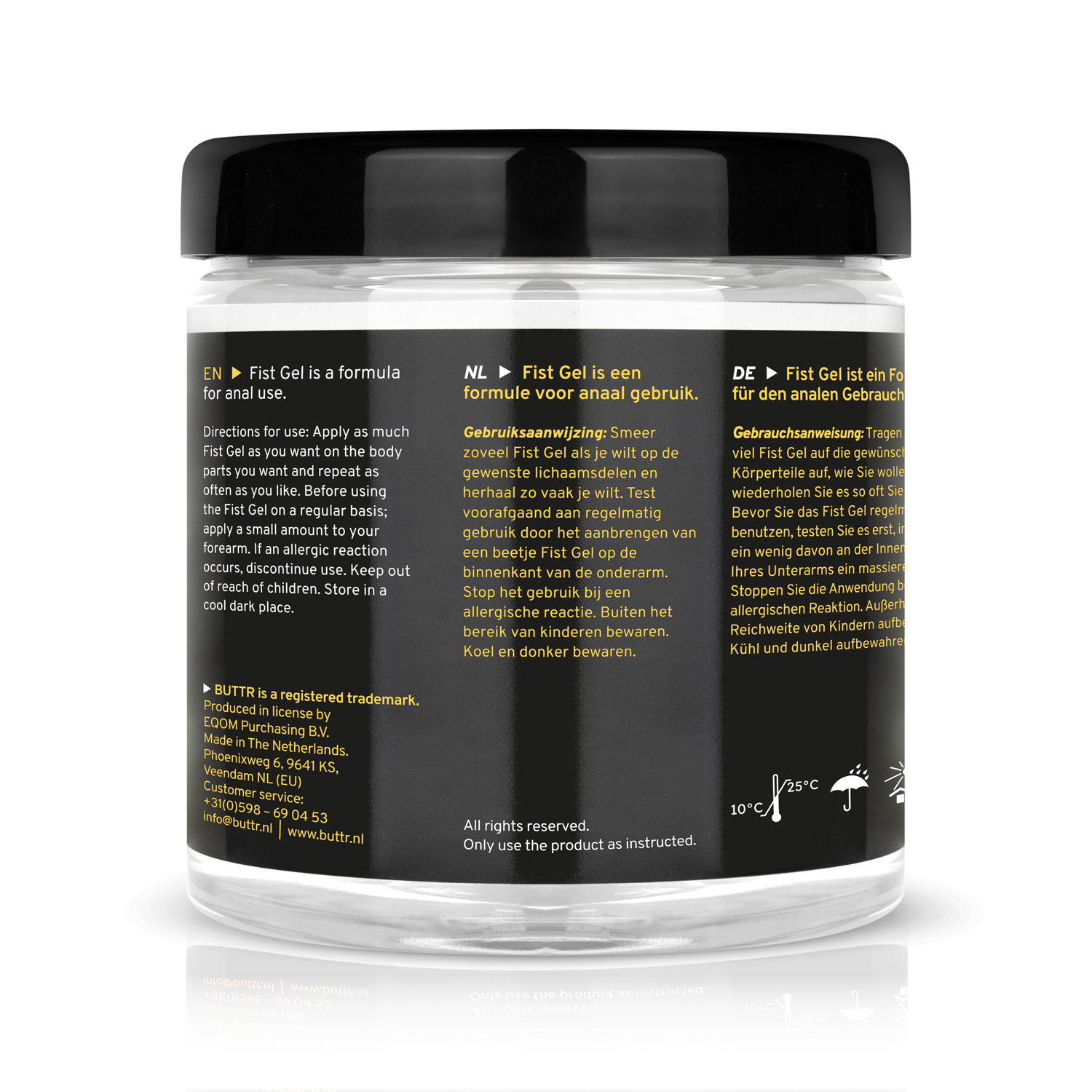 BUTTR - Clear Non-Sticky Fisting Gel - 500ml ❤️BUTTR