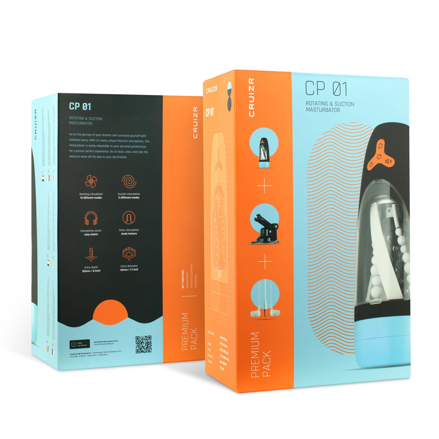 CRUIZR-CP01 Rotating & Sucking Automatic Masturbator with Adapter ❤️Cruizr